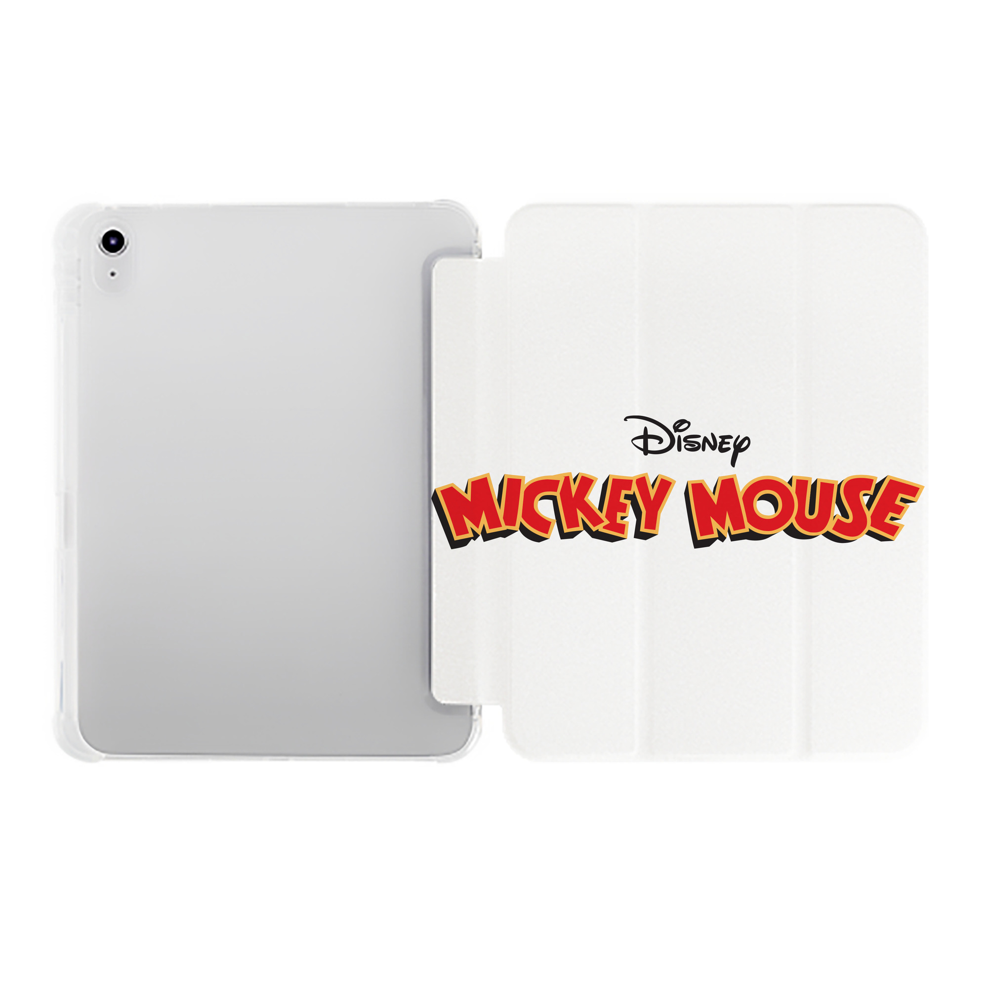 （画像用） ミッキーマウス Mickey Mouse IPad ケース ペン収納付き 三つ折りスタンド PUレザー×シリコン 対応機種9.5/10.5/10.9インチ